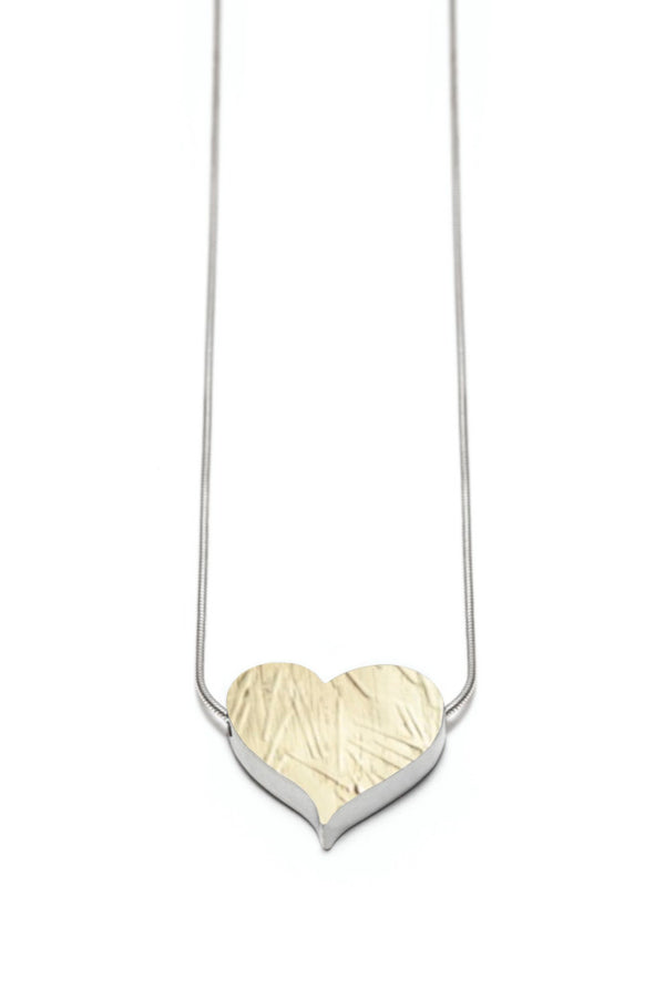 MichaudMichaud hearts in silver, one side in 14 carat gold